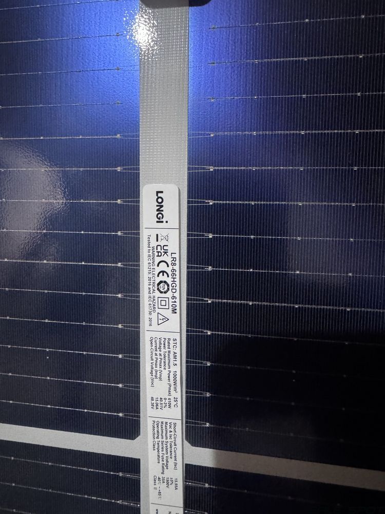 Сонячна панель 610Вт Longi Solar LR8-66HGD-610M двостороння LR8-66HGD-610M фото