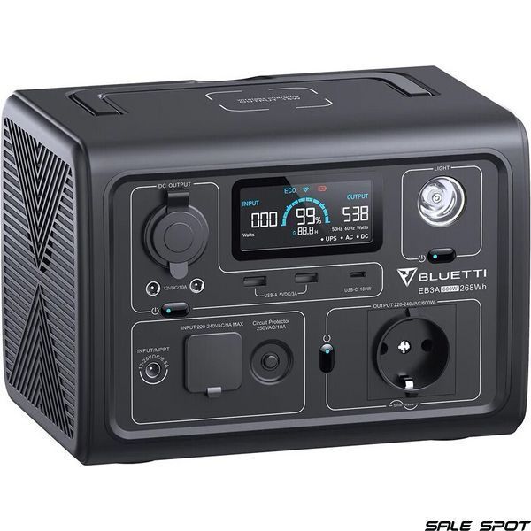 зарядна станція Bluetti EB3A 600W Portable Power Station (PB930784) PB930784 фото