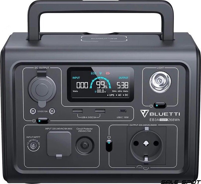 зарядна станція Bluetti EB3A 600W Portable Power Station (PB930784) PB930784 фото