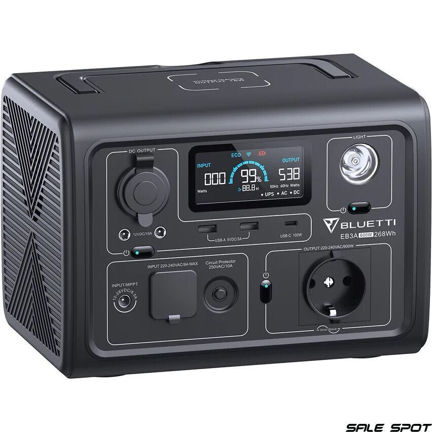 зарядна станція Bluetti EB3A 600W Portable Power Station (PB930784) PB930784 фото