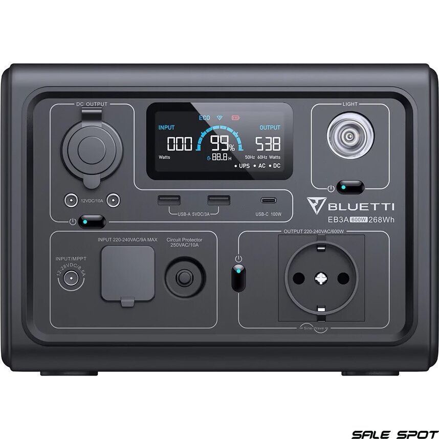 зарядна станція Bluetti EB3A 600W Portable Power Station (PB930784) PB930784 фото