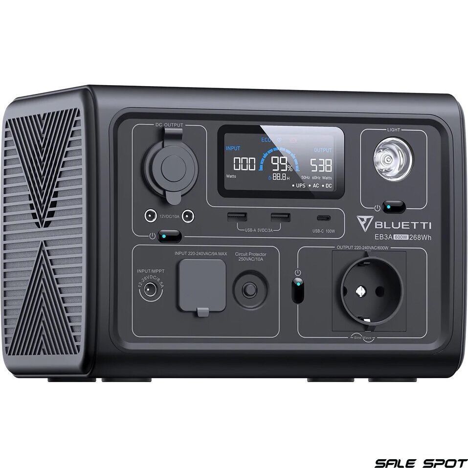 зарядна станція Bluetti EB3A 600W Portable Power Station (PB930784) PB930784 фото