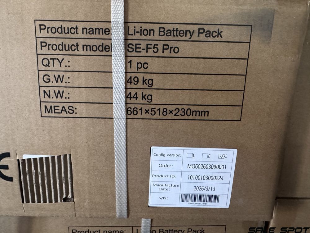 Акумуляторна батарея Deye SE-F5 Pro-C LiFePO4 51,2 В 100 А&middot;год 5,12 кВт&middot;год SE-F5 Pro-C фото
